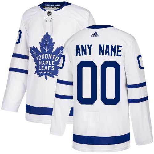Mens Toronto Maple Leafs White Away Adidas Customized Jersey